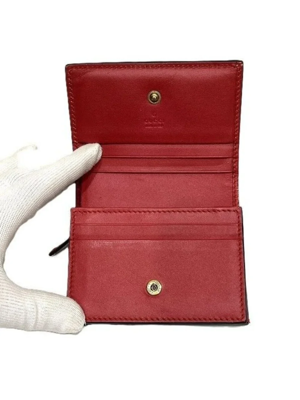 Gucci GG Supreme Cherry Mini Wallet Bifold - Picture 3 of 9